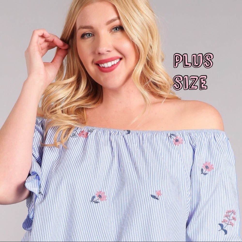 🌸Plus size off the shoulder top🌸